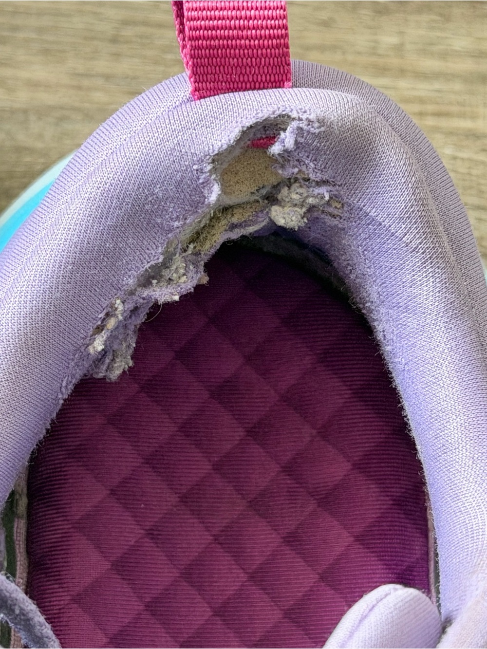 Hoka Women’s Lavender and Aqua Athletic Running Shoes - Picture 7 of 9